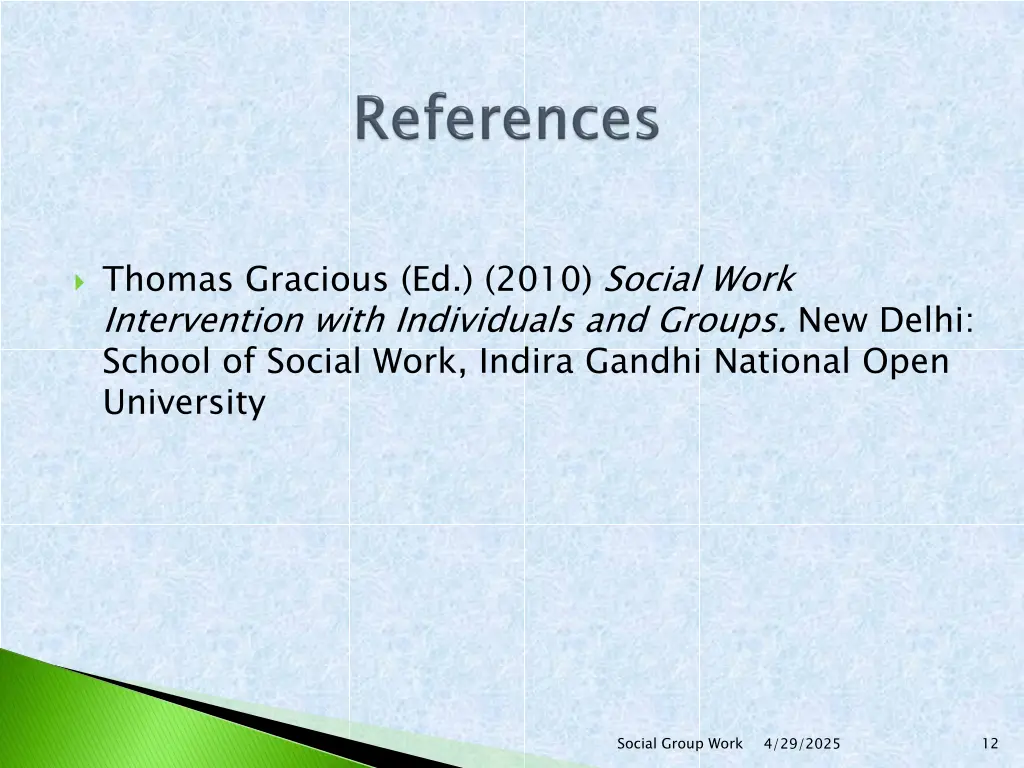 thomas gracious ed 2010 social work intervention