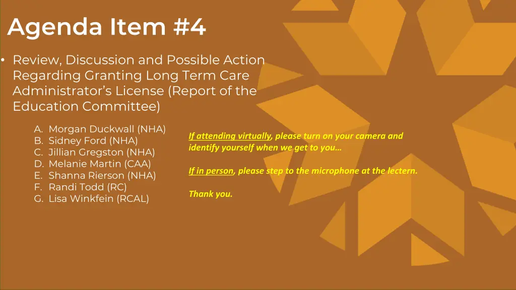 agenda item 4
