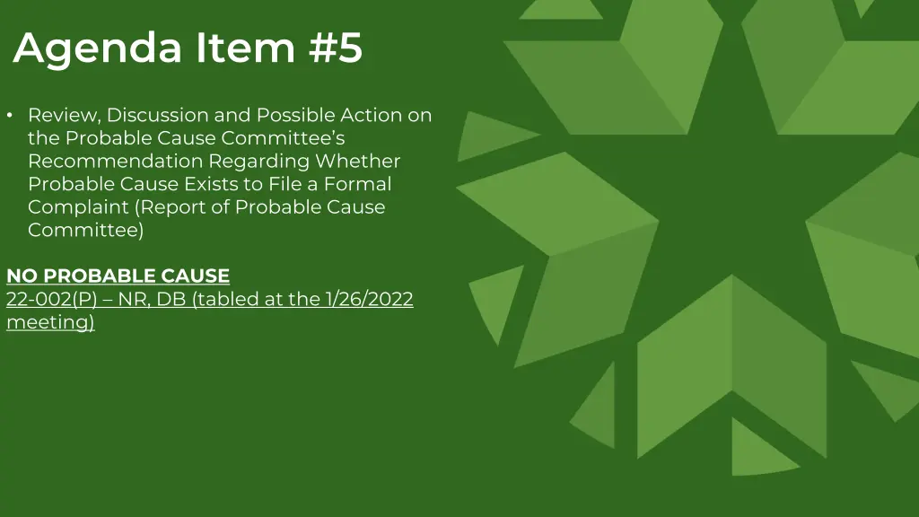agenda item 5