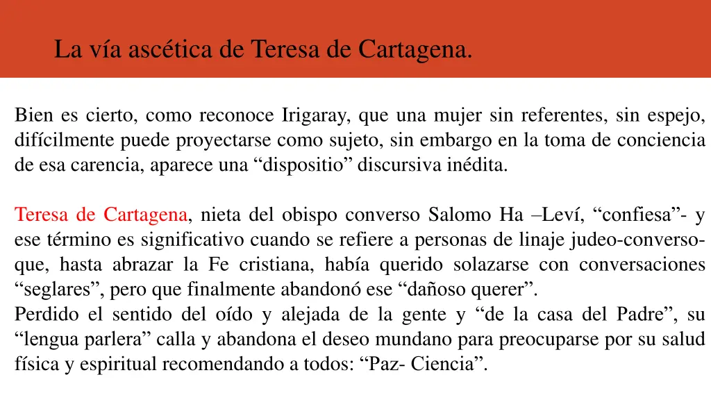 la v a asc tica de teresa de cartagena