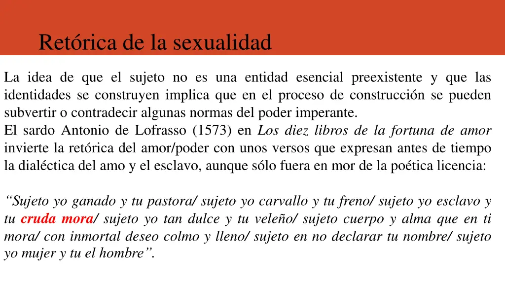 ret rica de la sexualidad