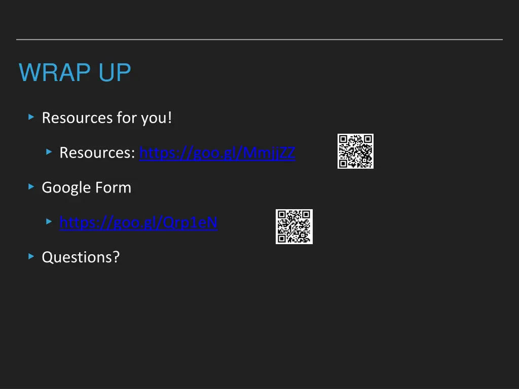 wrap up
