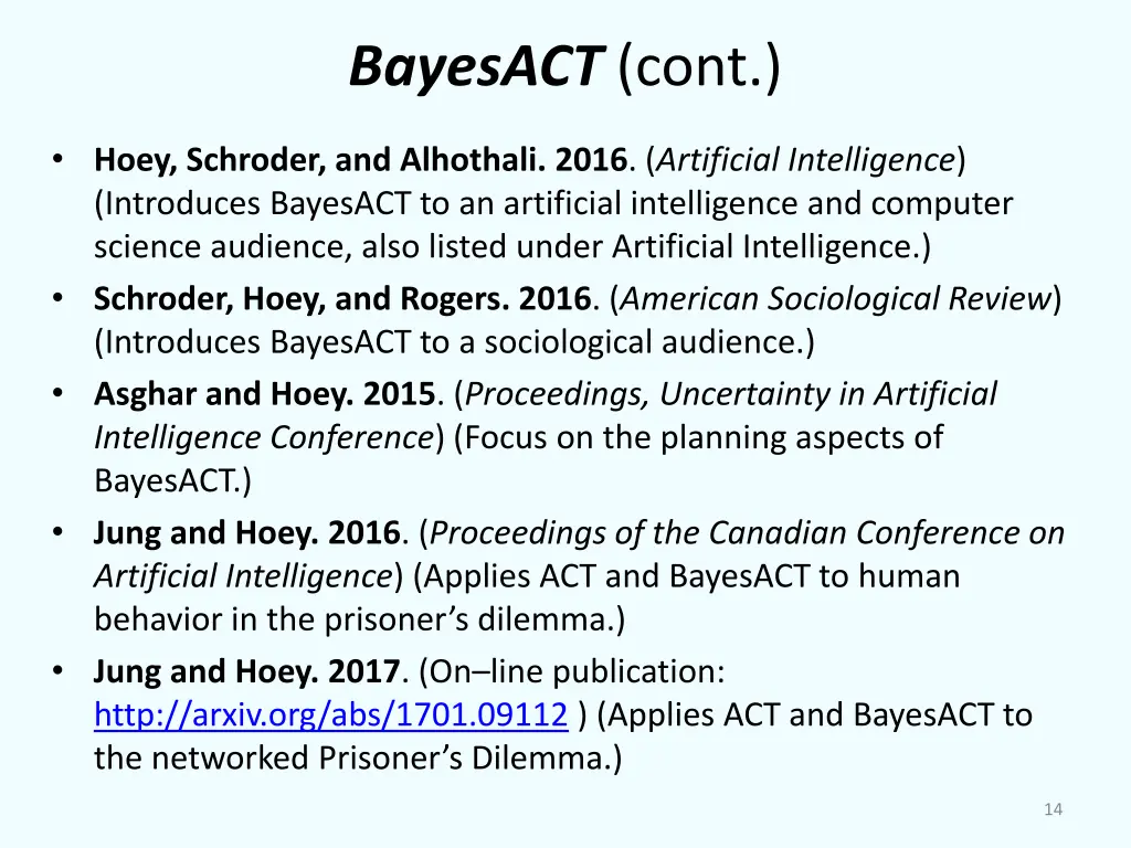 bayesact cont