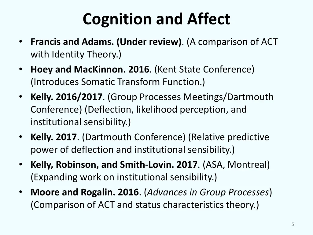 cognition and affect