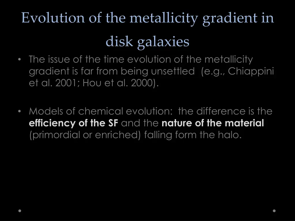 evolution of the metallicity gradient in