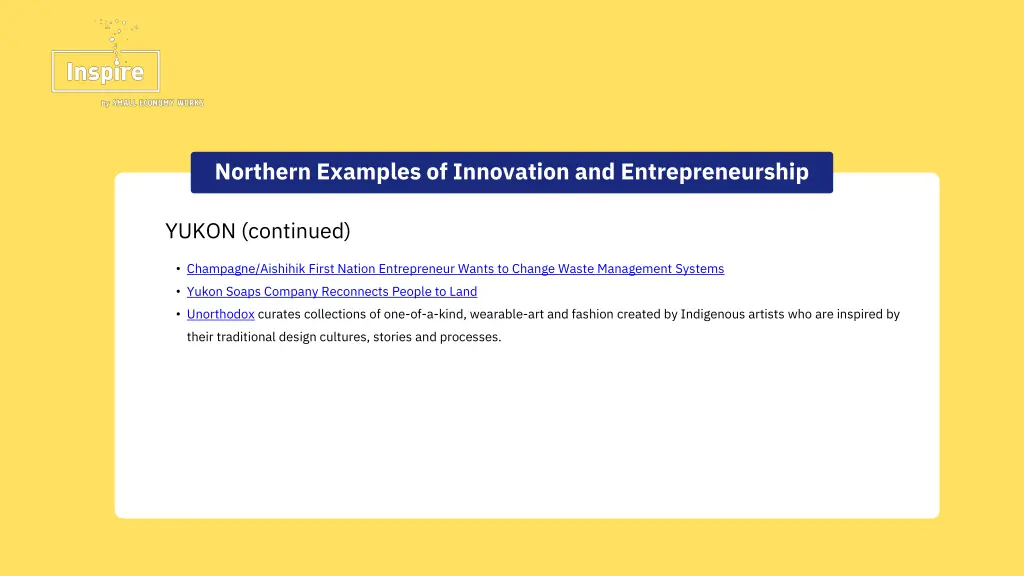 northern examples of innovation 2