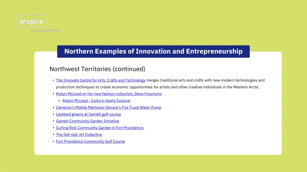 northern examples of innovation 4