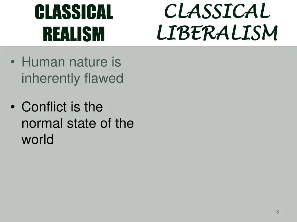 classical classical liberalism liberalism 1