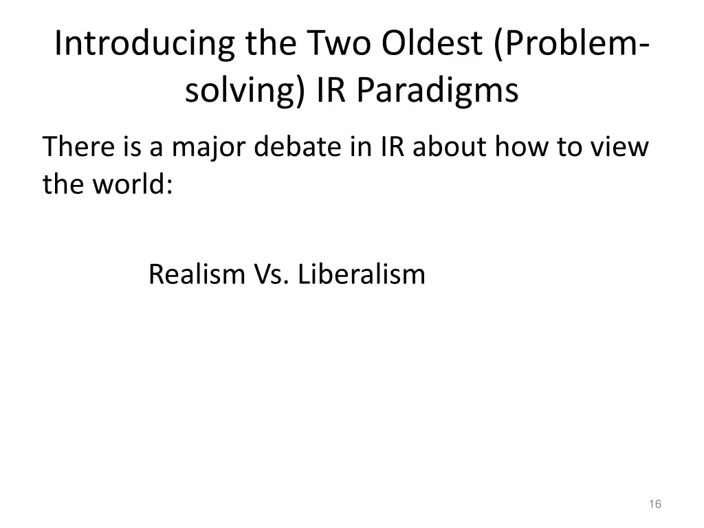 introducing the two oldest problem solving
