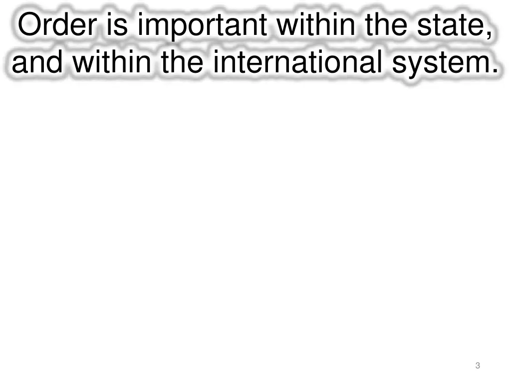 order is important within the state and within