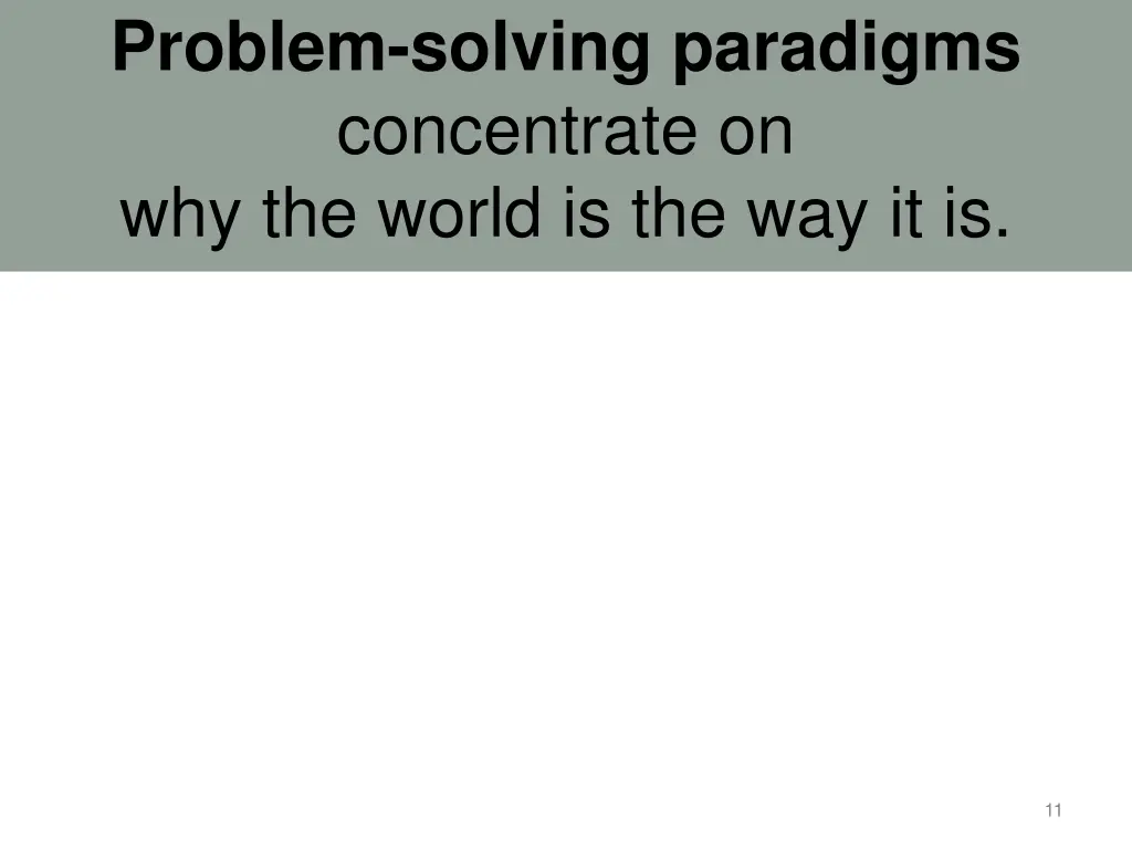 problem solving paradigms concentrate