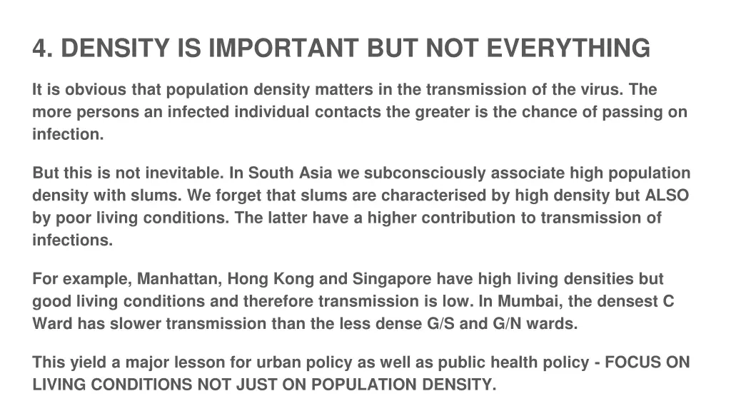 4 density is important but not everything