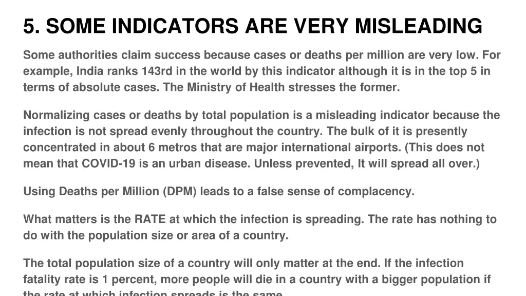 5 some indicators are very misleading