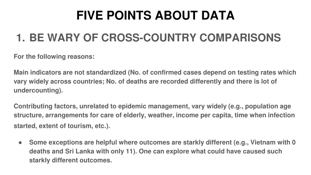 five points about data
