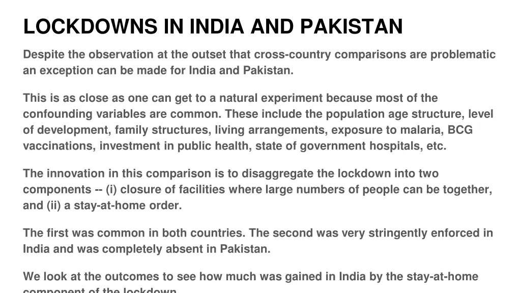 lockdowns in india and pakistan