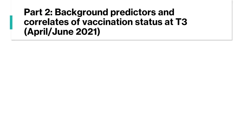 part 2 background predictors and correlates