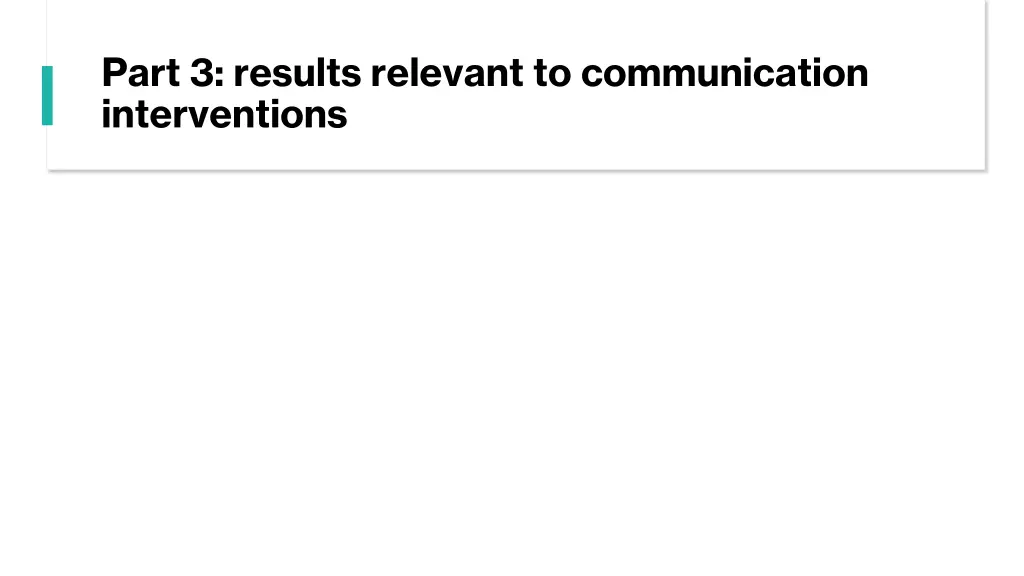 part 3 results relevant to communication