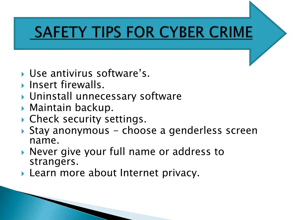 use antivirus software s insert firewalls