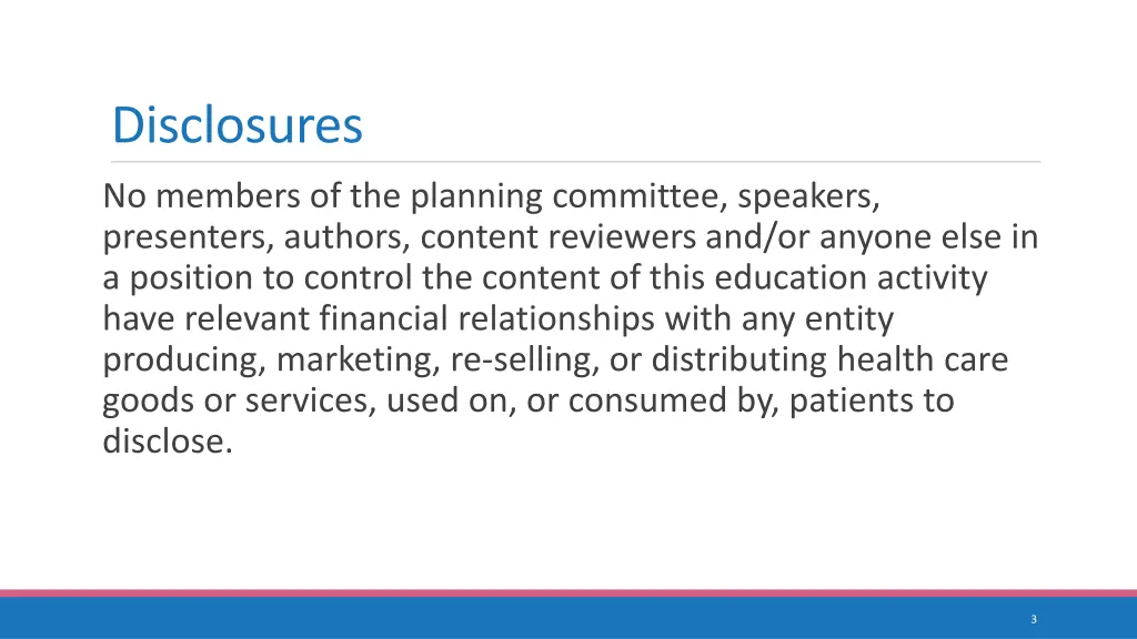 disclosures
