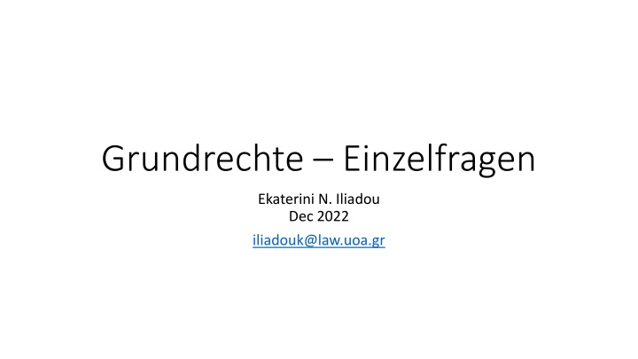 grundrechte einzelfragen