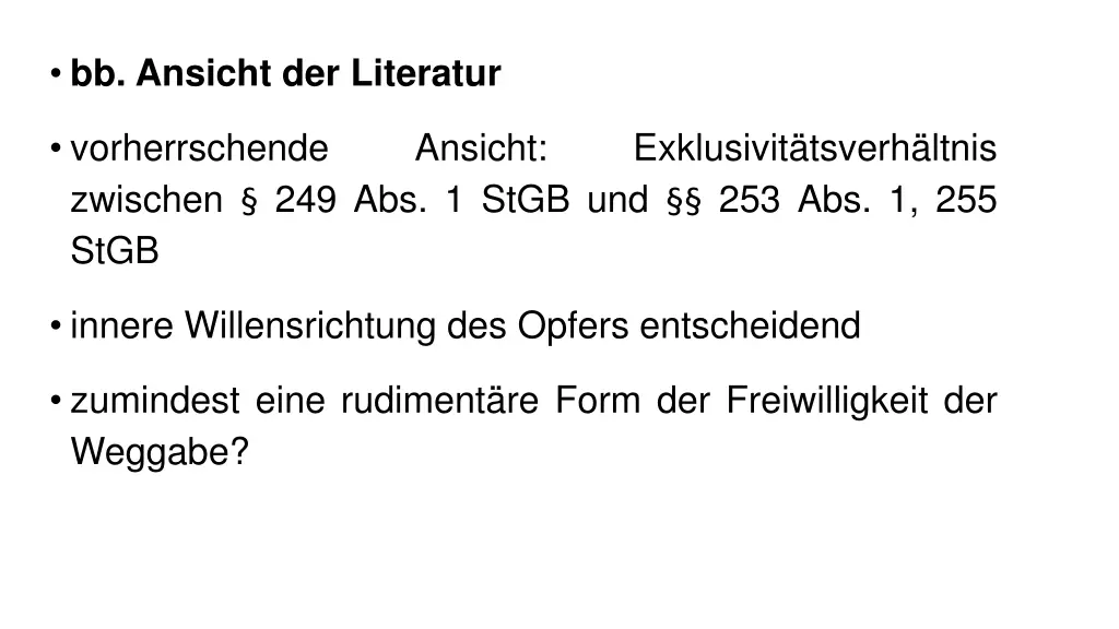 bb ansicht der literatur