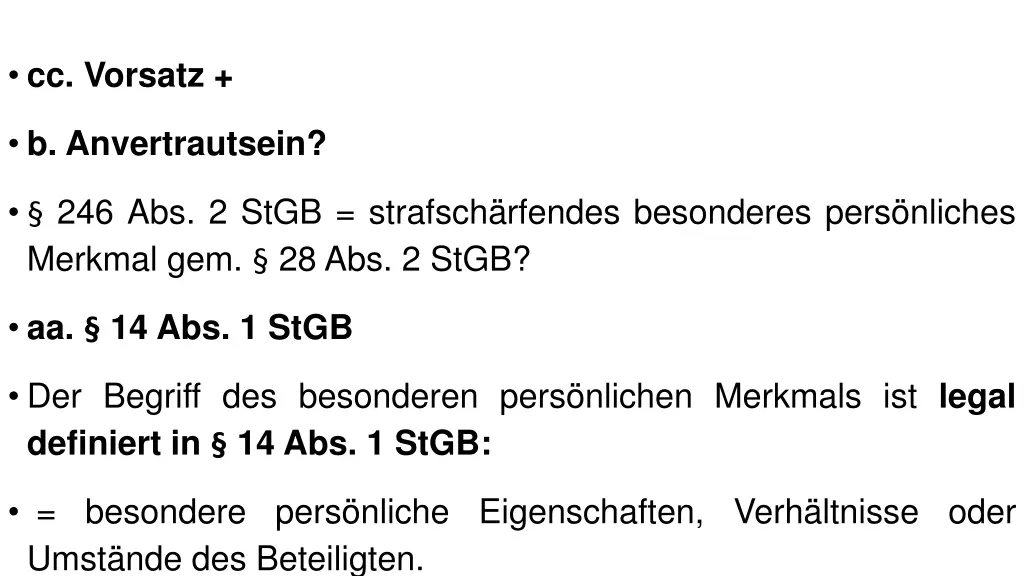 cc vorsatz