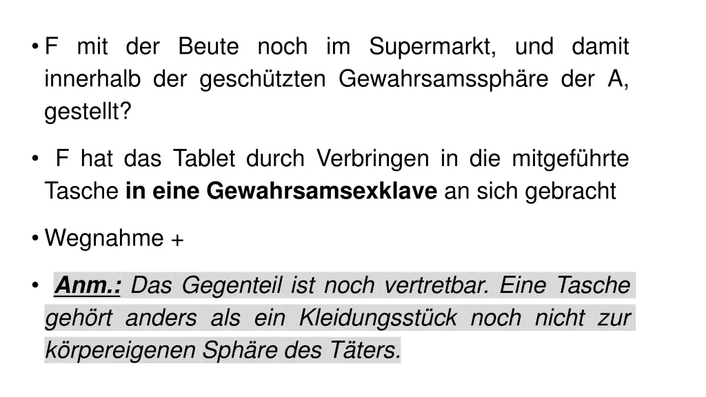 f mit der beute noch im supermarkt und damit