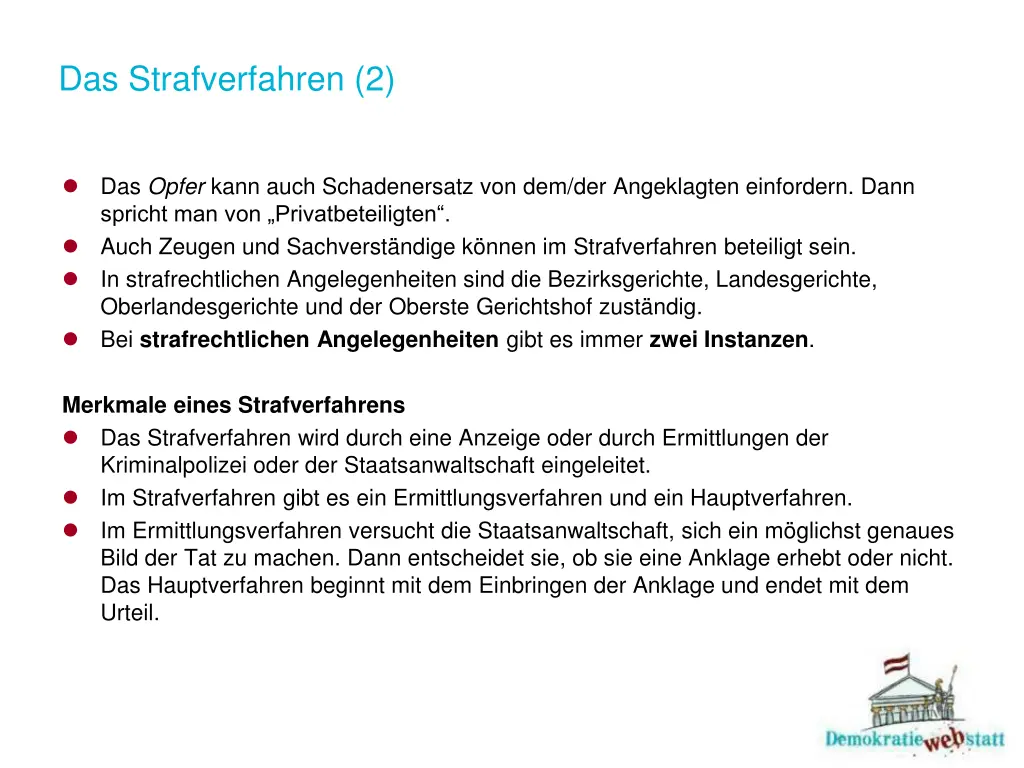 das strafverfahren 2