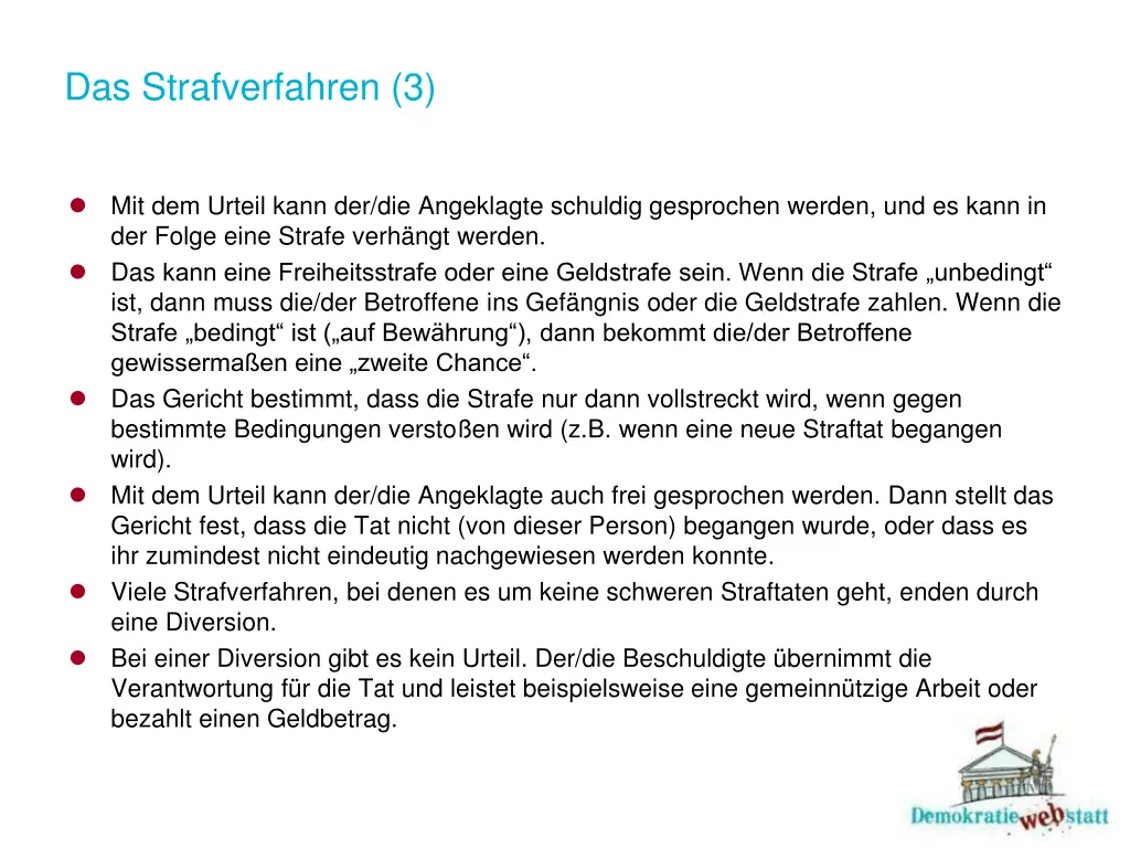 das strafverfahren 3