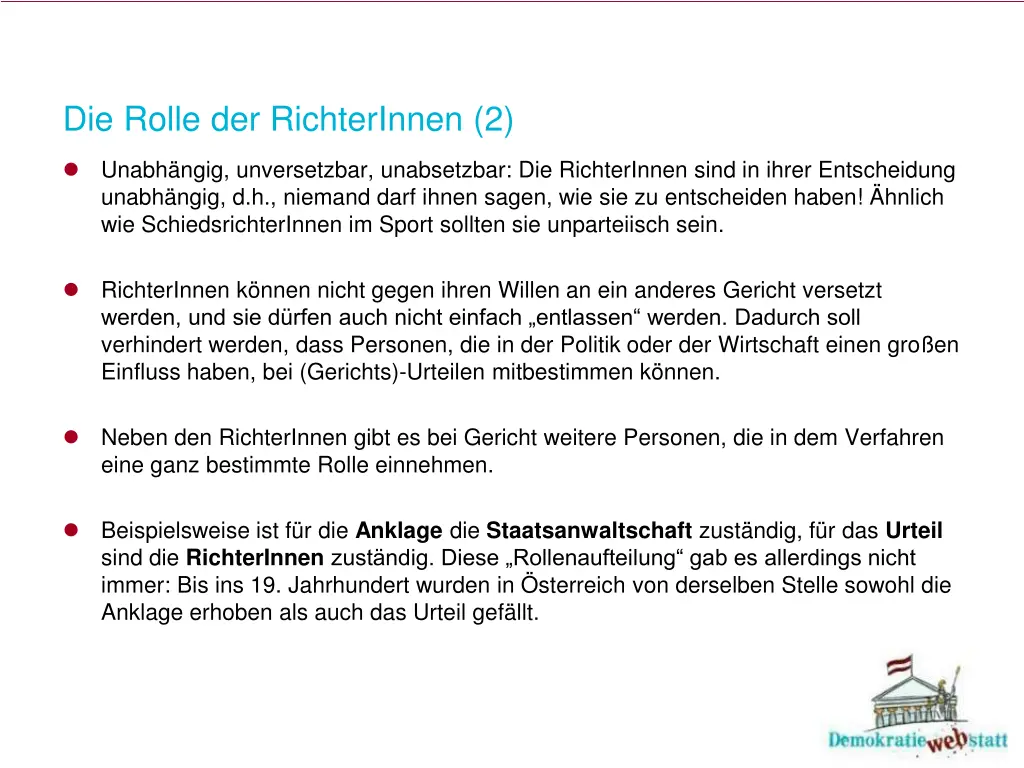 die rolle der richterinnen 2