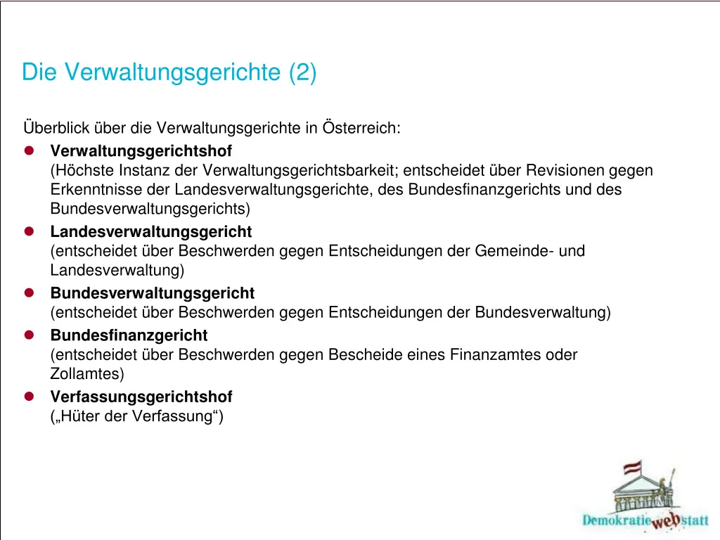 die verwaltungsgerichte 2
