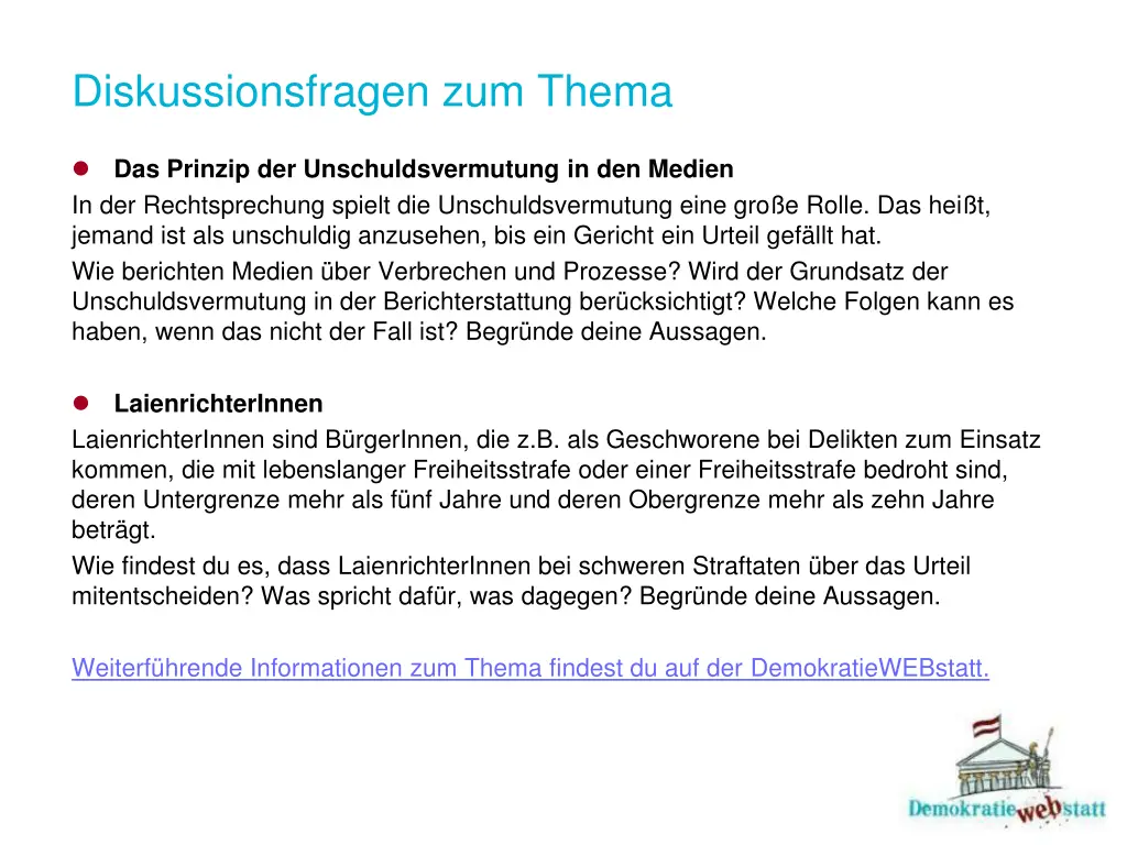 diskussionsfragen zum thema