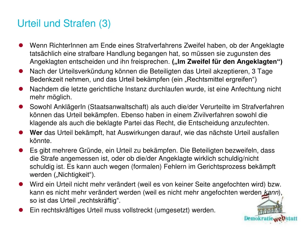 urteil und strafen 3