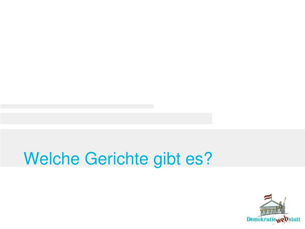 welche gerichte gibt es