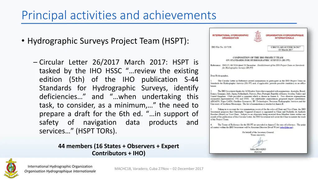 principal activities and achievements 8