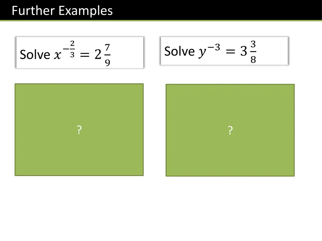 further examples