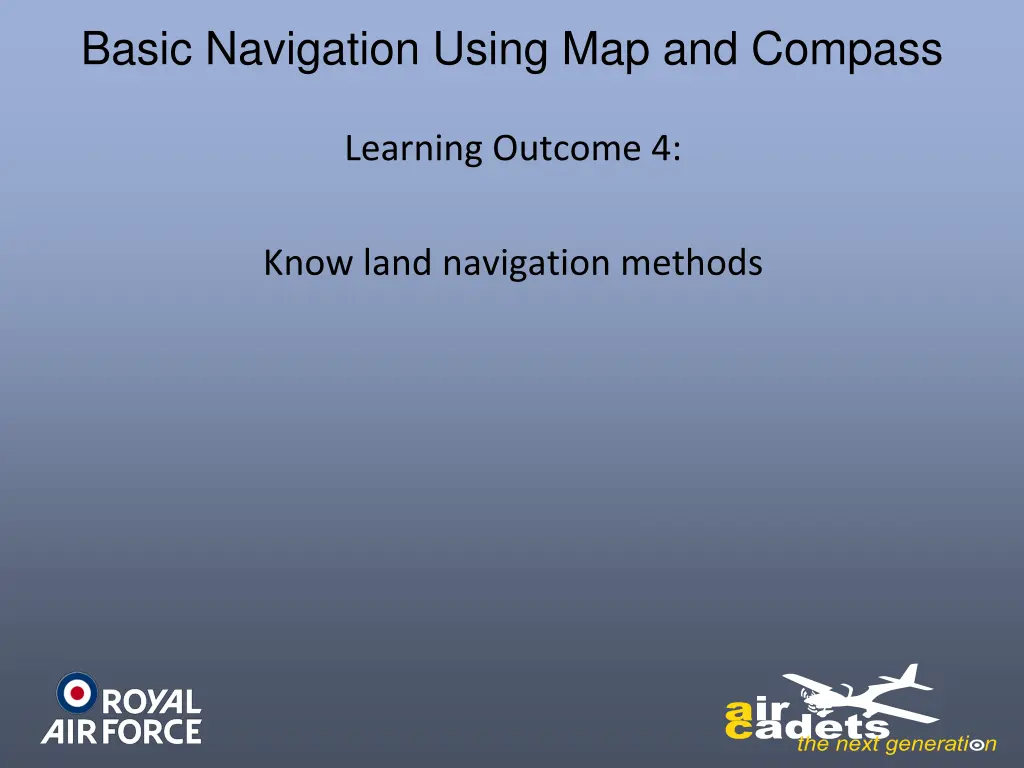 basic navigation using map and compass