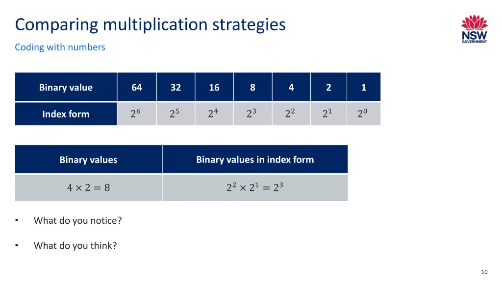 comparing multiplication strategies