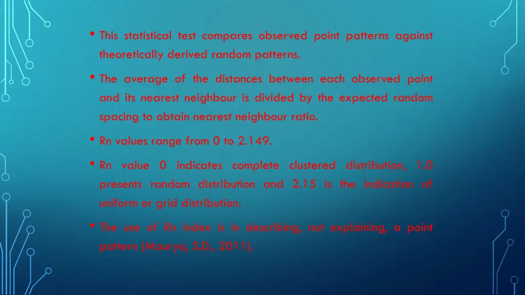 this statistical test compares observed point