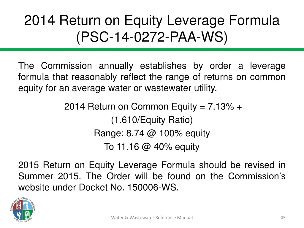 2014 return on equity leverage formula