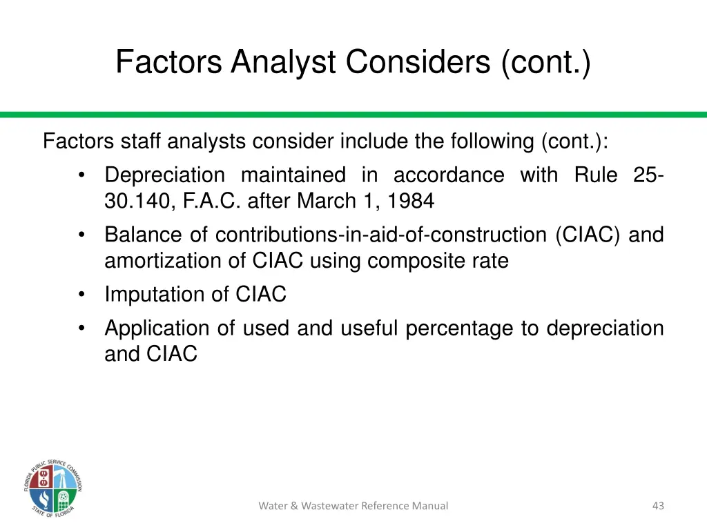 factors analyst considers cont