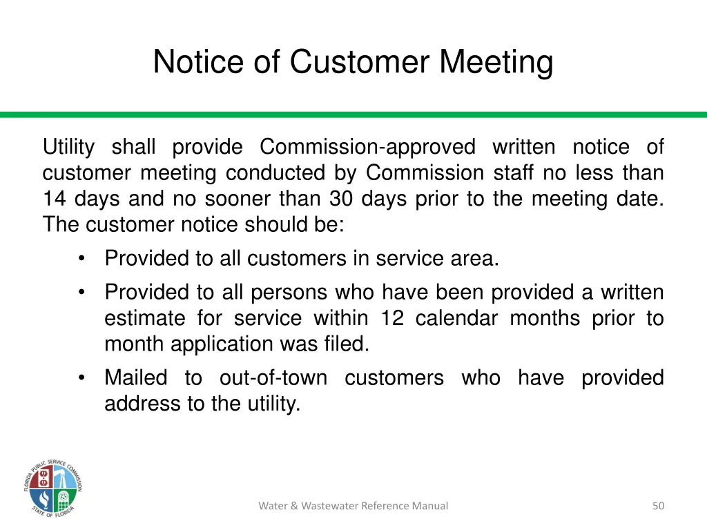 notice of customer meeting