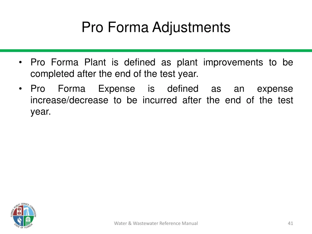 pro forma adjustments