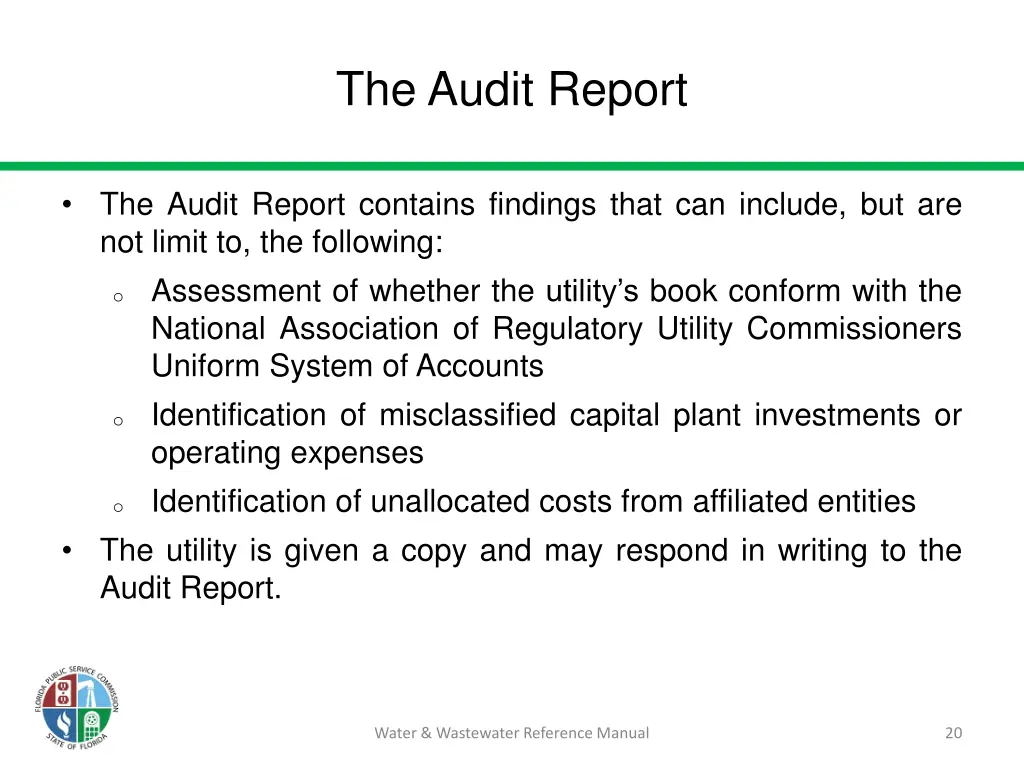 the audit report