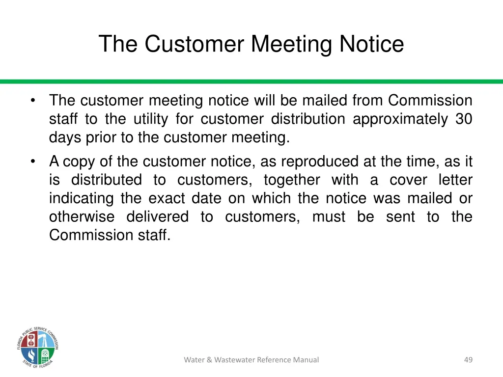 the customer meeting notice