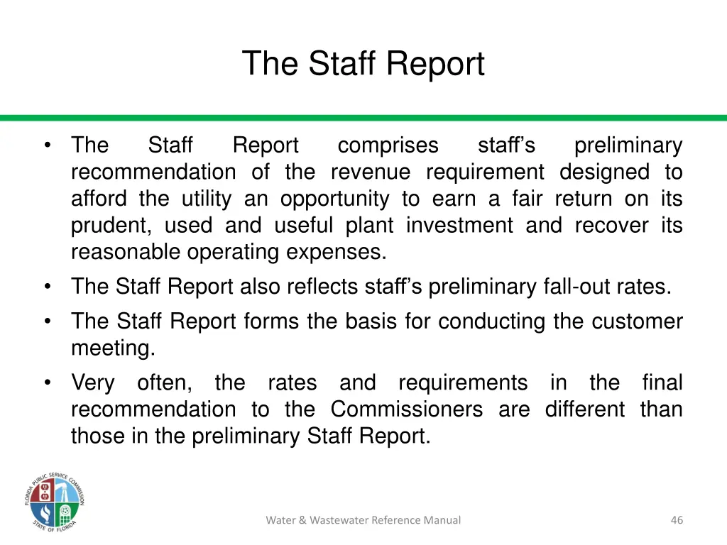 the staff report
