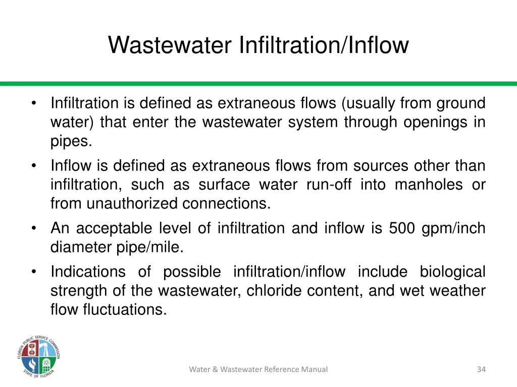 wastewater infiltration inflow