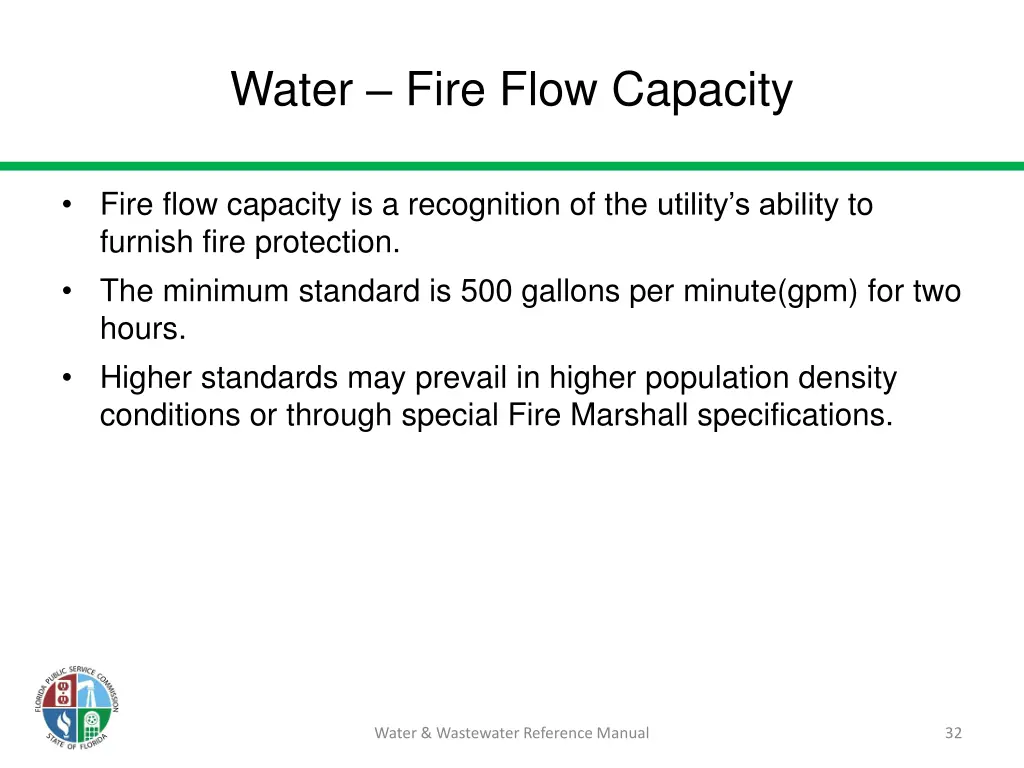 water fire flow capacity