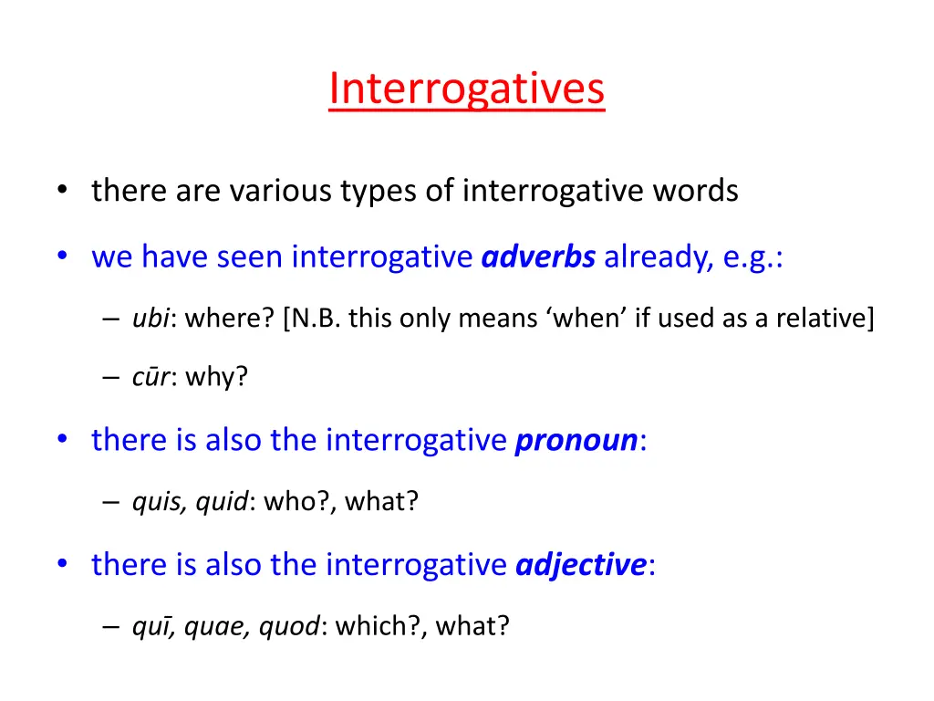 interrogatives 2