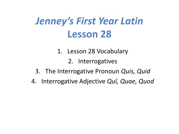 jenney s first year latin lesson 28